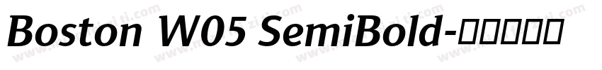 Boston W05 SemiBold字体转换